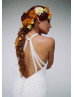 Halter Neck Ivory Lace Low Back Wedding Dress